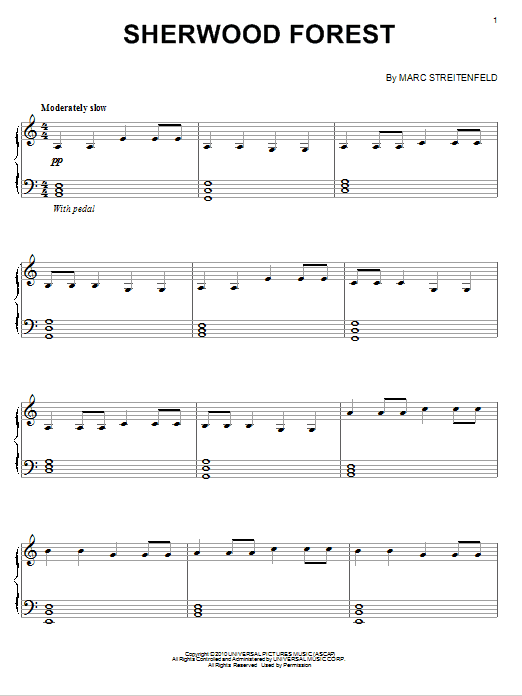 Preview Marc Streitenfeld Sherwood Forest Film and TV sheet music, notes and chords for Piano, SKU: 75820 sheet music, piano notes, chords, guitar tabs, score, transpose, transcribe, how to play, guide, download, learn, tutorial, progression, song, artist, awards, billboard, mtv, vh1, tour, single, album, release