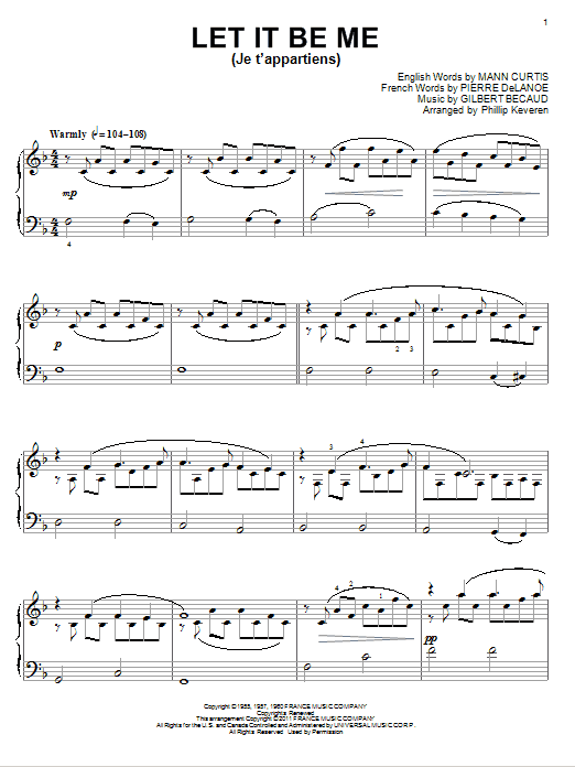 Preview Elvis Presley Let It Be Me (Je T'appartiens) Pop sheet music, notes and chords for Piano, SKU: 80218 sheet music, piano notes, chords, guitar tabs, score, transpose, transcribe, how to play, guide, download, learn, tutorial, progression, song, artist, awards, billboard, mtv, vh1, tour, single, album, release