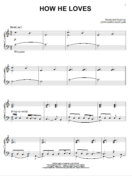 Preview David Crowder Band How He Loves Pop sheet music, notes and chords for Piano, SKU: 80467 sheet music, piano notes, chords, guitar tabs, score, transpose, transcribe, how to play, guide, download, learn, tutorial, progression, song, artist, awards, billboard, mtv, vh1, tour, single, album, release