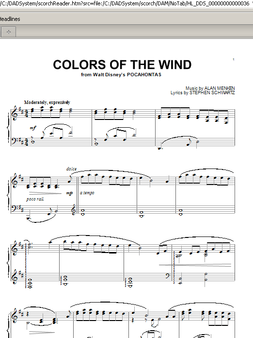Preview Alan Menken Colors Of The Wind Pop sheet music, notes and chords for Piano, SKU: 84751 sheet music, piano notes, chords, guitar tabs, score, transpose, transcribe, how to play, guide, download, learn, tutorial, progression, song, artist, awards, billboard, mtv, vh1, tour, single, album, release