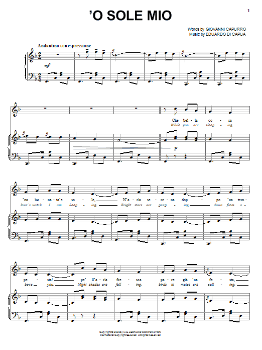Preview Giovanni Capurro 'O Sole Mio Classical sheet music, notes and chords for Piano & Vocal, SKU: 84897 sheet music, piano notes, chords, guitar tabs, score, transpose, transcribe, how to play, guide, download, learn, tutorial, progression, song, artist, awards, billboard, mtv, vh1, tour, single, album, release
