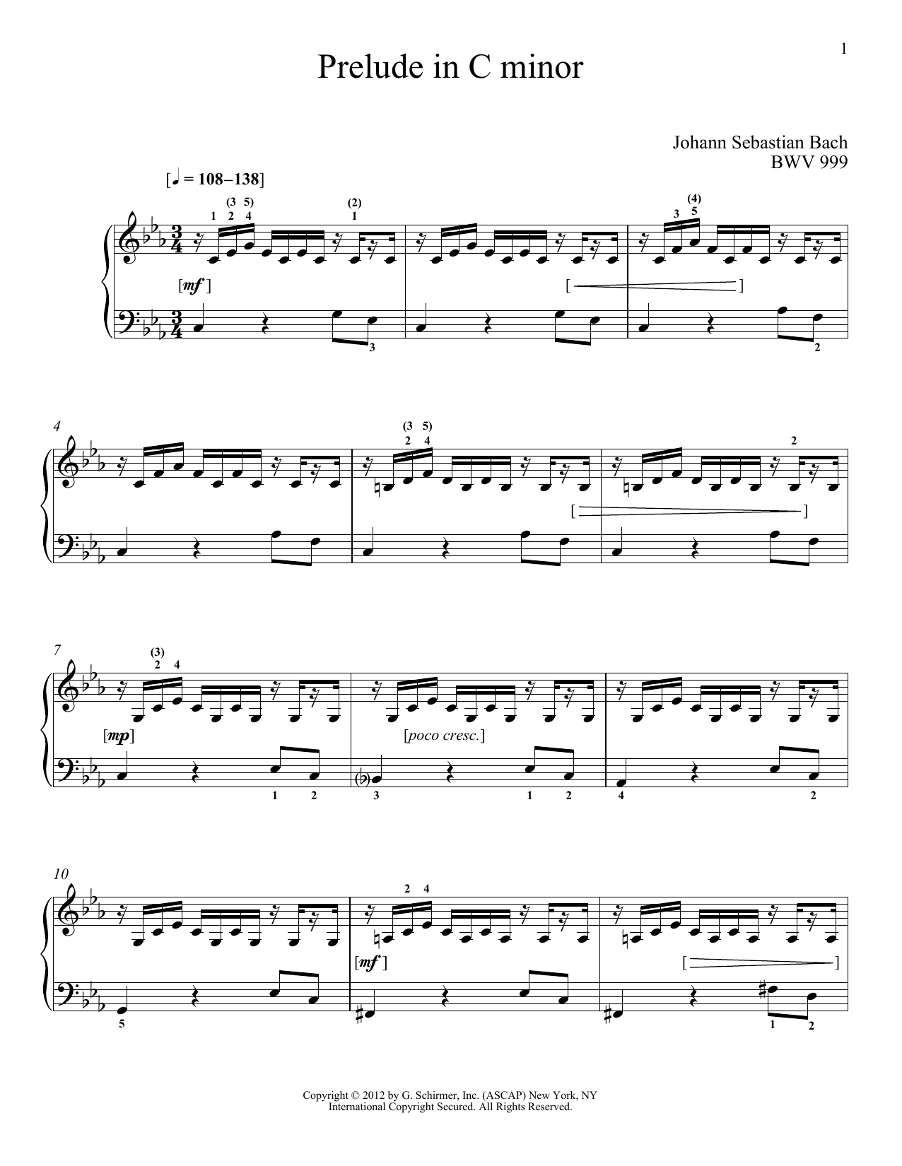 Preview J.S. Bach Prelude In C Minor, BMV 999 Classical sheet music, notes and chords for Piano, SKU: 88148 sheet music, piano notes, chords, guitar tabs, score, transpose, transcribe, how to play, guide, download, learn, tutorial, progression, song, artist, awards, billboard, mtv, vh1, tour, single, album, release