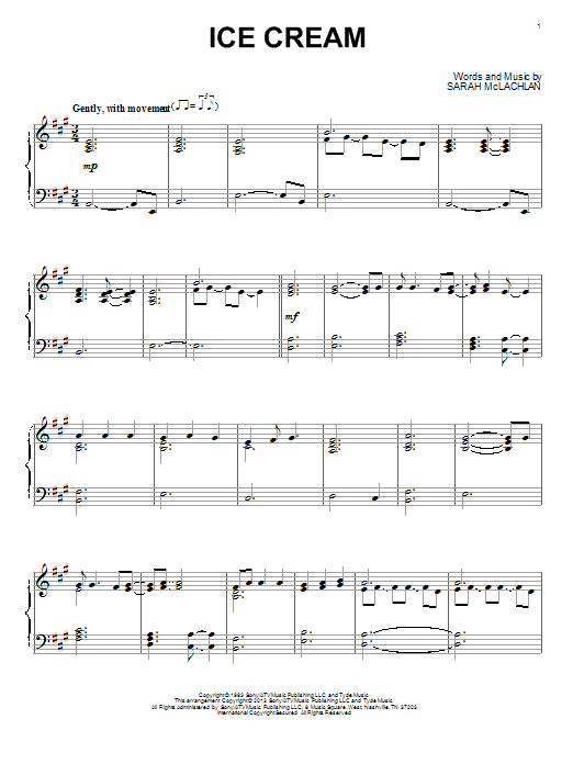 Preview Sarah McLachlan Ice Cream Rock sheet music, notes and chords for Piano, SKU: 95553 sheet music, piano notes, chords, guitar tabs, score, transpose, transcribe, how to play, guide, download, learn, tutorial, progression, song, artist, awards, billboard, mtv, vh1, tour, single, album, release