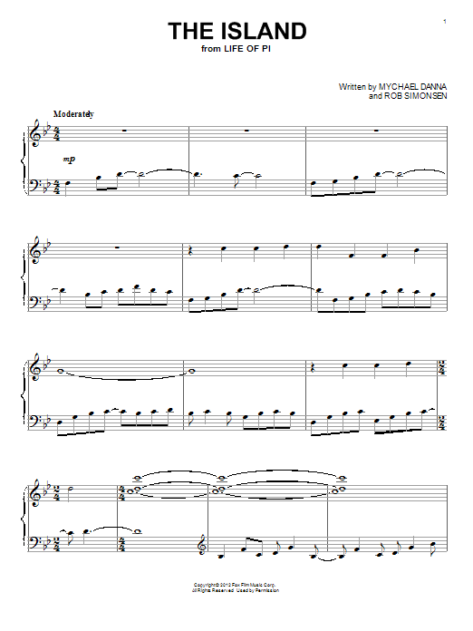Preview Mychael Danna The Island Film and TV sheet music, notes and chords for Piano, SKU: 95963 sheet music, piano notes, chords, guitar tabs, score, transpose, transcribe, how to play, guide, download, learn, tutorial, progression, song, artist, awards, billboard, mtv, vh1, tour, single, album, release