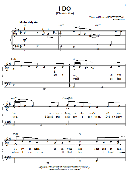 Preview 98 Degrees I Do (Cherish You) Rock sheet music, notes and chords for Lyrics & Chords, SKU: 82010 Download 98 Degrees I Do (Cherish You) sheet music and printable PDF score & Rock music notes