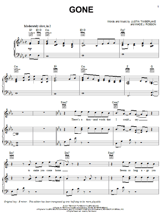 Preview 'N Sync Gone Pop sheet music, notes and chords for Piano, Vocal & Guitar (Right-Hand Melody), SKU: 28621 sheet music, piano notes, chords, guitar tabs, score, transpose, transcribe, how to play, guide, download, learn, tutorial, progression, song, artist, awards, billboard, mtv, vh1, tour, single, album, release