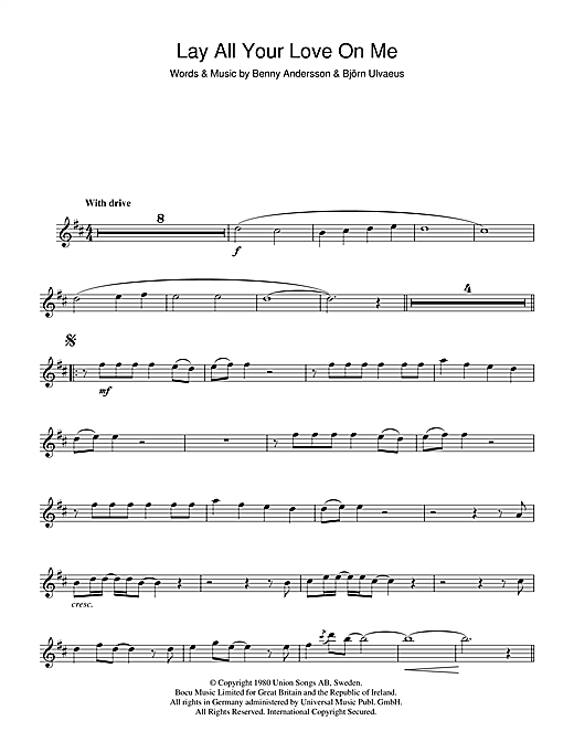 Preview ABBA Lay All Your Love On Me Pop sheet music, notes and chords for Ukulele, SKU: 89187 sheet music, piano notes, chords, guitar tabs, score, transpose, transcribe, how to play, guide, download, learn, tutorial, progression, song, artist, awards, billboard, mtv, vh1, tour, single, album, release