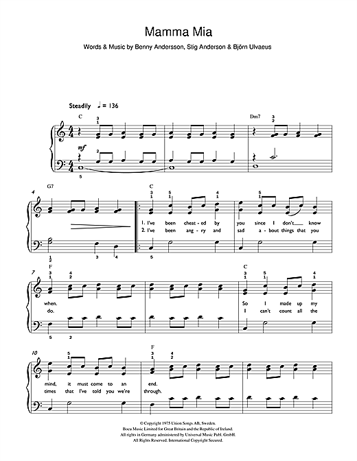 Preview ABBA Mamma Mia Pop sheet music, notes and chords for Violin, SKU: 47588 sheet music, piano notes, chords, guitar tabs, score, transpose, transcribe, how to play, guide, download, learn, tutorial, progression, song, artist, awards, billboard, mtv, vh1, tour, single, album, release