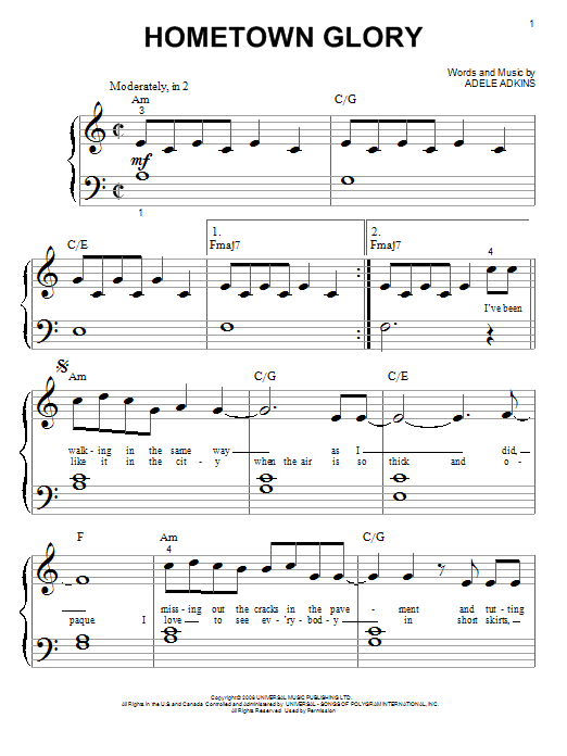 Preview Adele Hometown Glory Rock sheet music, notes and chords for Piano, SKU: 89969 sheet music, piano notes, chords, guitar tabs, score, transpose, transcribe, how to play, guide, download, learn, tutorial, progression, song, artist, awards, billboard, mtv, vh1, tour, single, album, release
