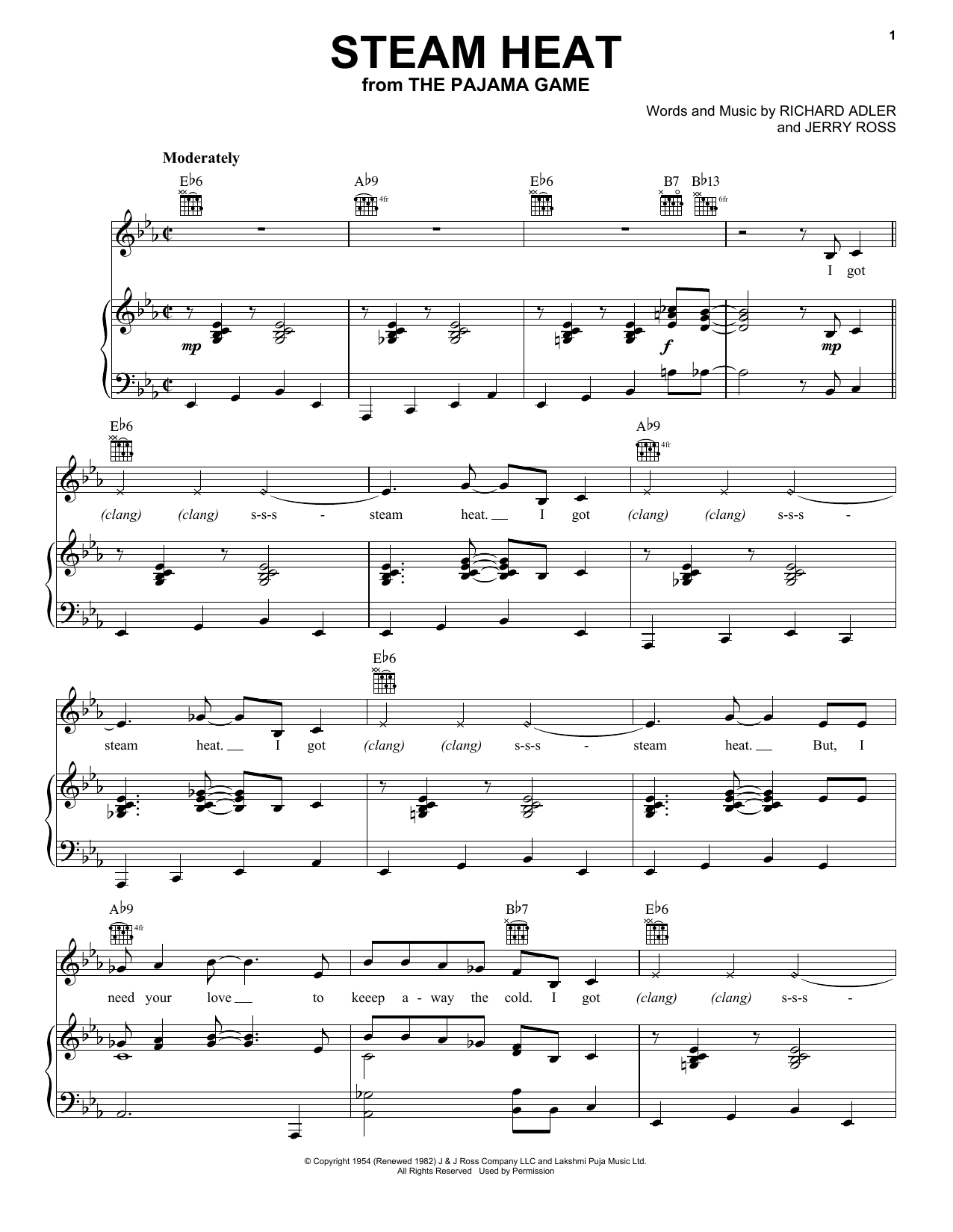 Download Adler & Ross Steam Heat sheet music and printable PDF score & Jazz music notes