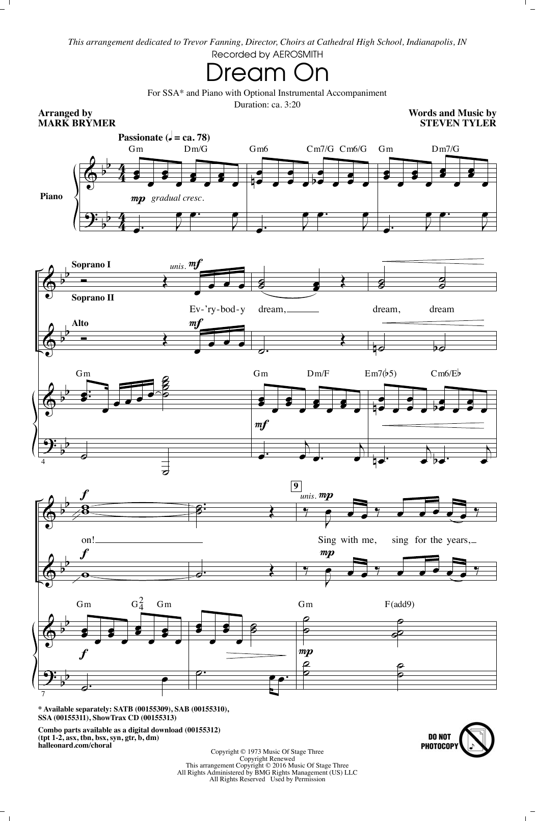 Preview Aerosmith Dream On (arr. Mark Brymer) Rock sheet music, notes and chords for SATB, SKU: 170753 sheet music, piano notes, chords, guitar tabs, score, transpose, transcribe, how to play, guide, download, learn, tutorial, progression, song, artist, awards, billboard, mtv, vh1, tour, single, album, release