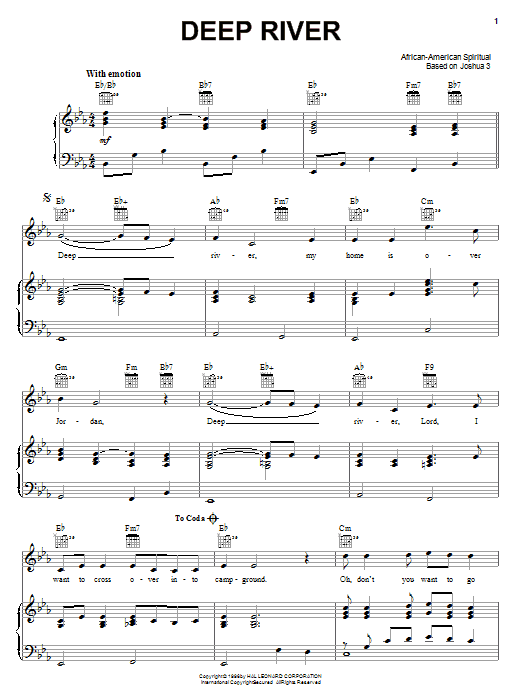 Preview African-American Spiritual Deep River Folk sheet music, notes and chords for Lyrics & Chords, SKU: 82052 sheet music, piano notes, chords, guitar tabs, score, transpose, transcribe, how to play, guide, download, learn, tutorial, progression, song, artist, awards, billboard, mtv, vh1, tour, single, album, release