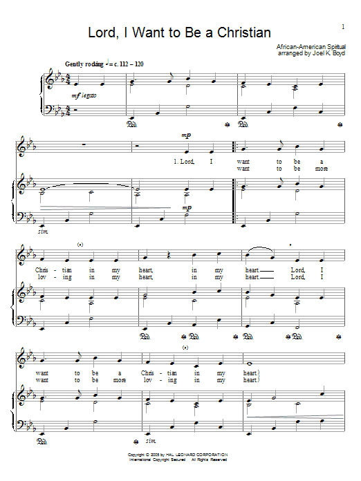 Preview African-American Spiritual Lord, I Want To Be A Christian Classical sheet music, notes and chords for Piano, Vocal & Guitar (Right-Hand Melody), SKU: 51743 sheet music, piano notes, chords, guitar tabs, score, transpose, transcribe, how to play, guide, download, learn, tutorial, progression, song, artist, awards, billboard, mtv, vh1, tour, single, album, release