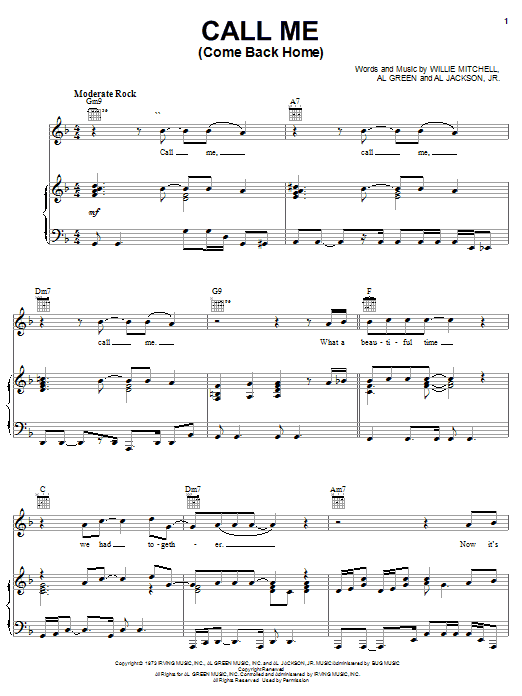 Preview Al Green Call Me (Come Back Home) Jazz sheet music, notes and chords for Real Book – Melody & Chords, SKU: 472913 sheet music, piano notes, chords, guitar tabs, score, transpose, transcribe, how to play, guide, download, learn, tutorial, progression, song, artist, awards, billboard, mtv, vh1, tour, single, album, release