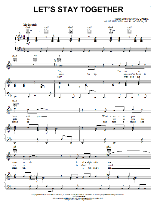 Preview Al Green Let's Stay Together Rock sheet music, notes and chords for Easy Guitar, SKU: 21872 sheet music, piano notes, chords, guitar tabs, score, transpose, transcribe, how to play, guide, download, learn, tutorial, progression, song, artist, awards, billboard, mtv, vh1, tour, single, album, release