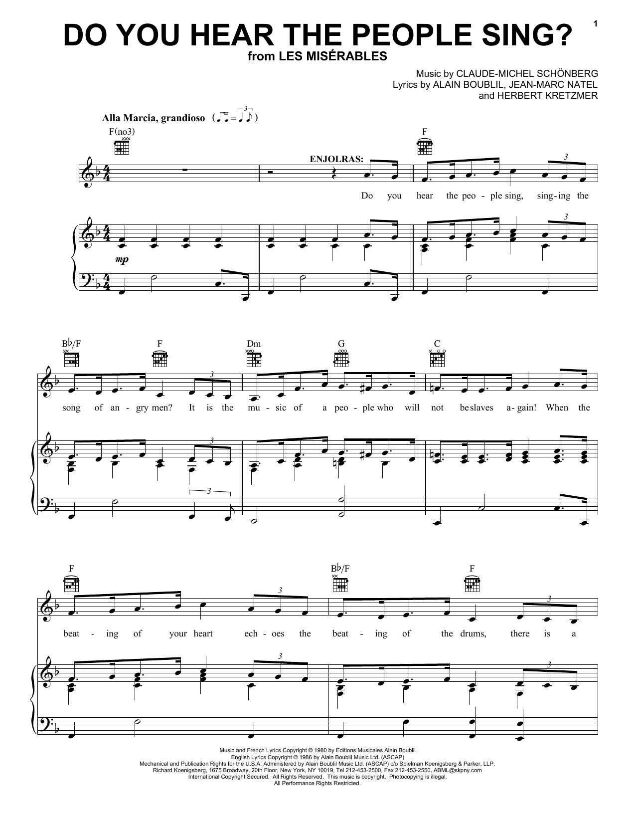 Alain Boublil Do You Hear The People Sing Sheet Music Download Printable Musical Show Pdf Piano Chords Lyrics Score Sku Alain Boublil Do You Hear The People Sing Sheet Music Download Printable Musical Show Pdf Piano Chords Lyrics Score Sku