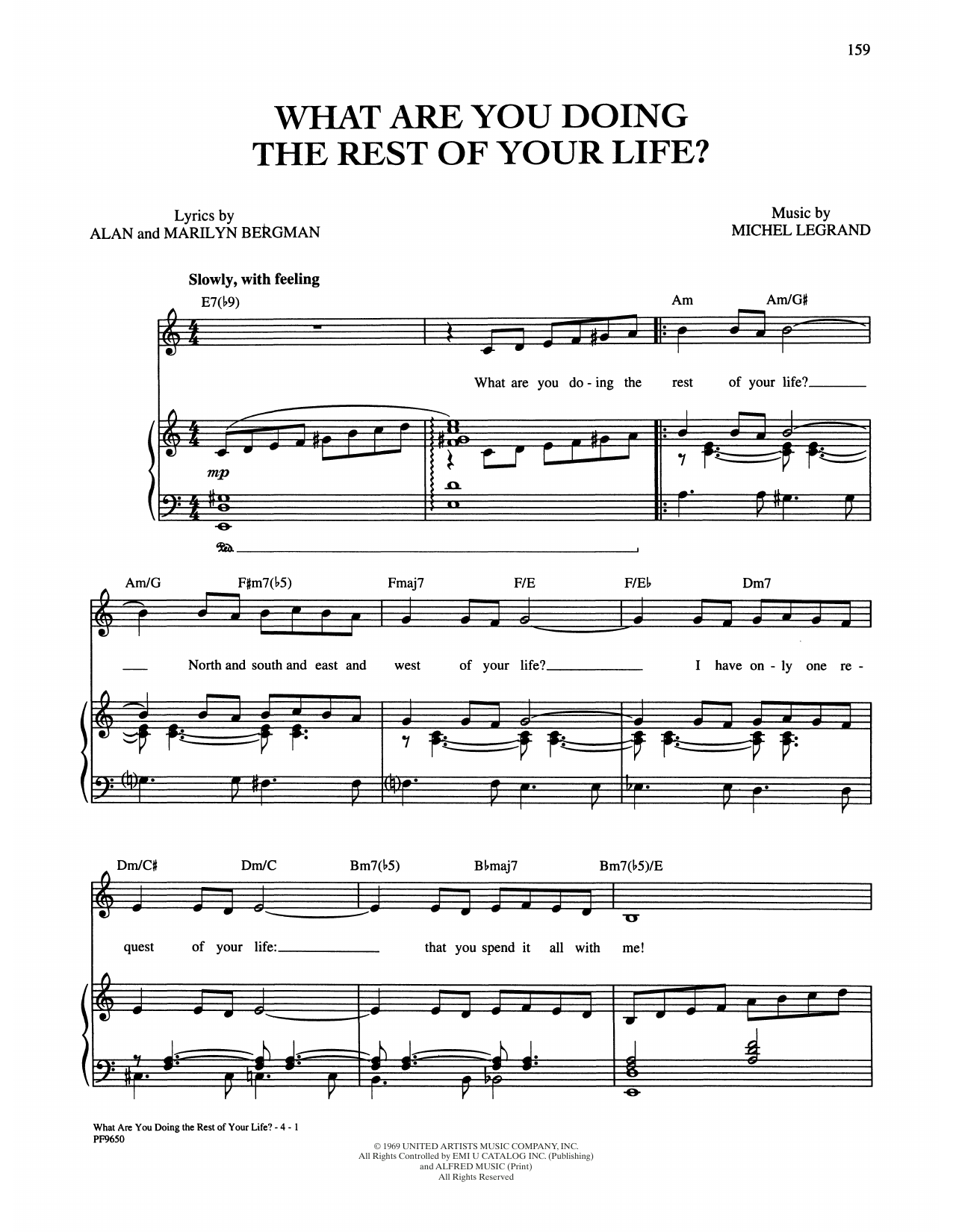 Download Mel Torme What Are You Doing The Rest Of Your Life? sheet music and printable PDF score & Film and TV music notes