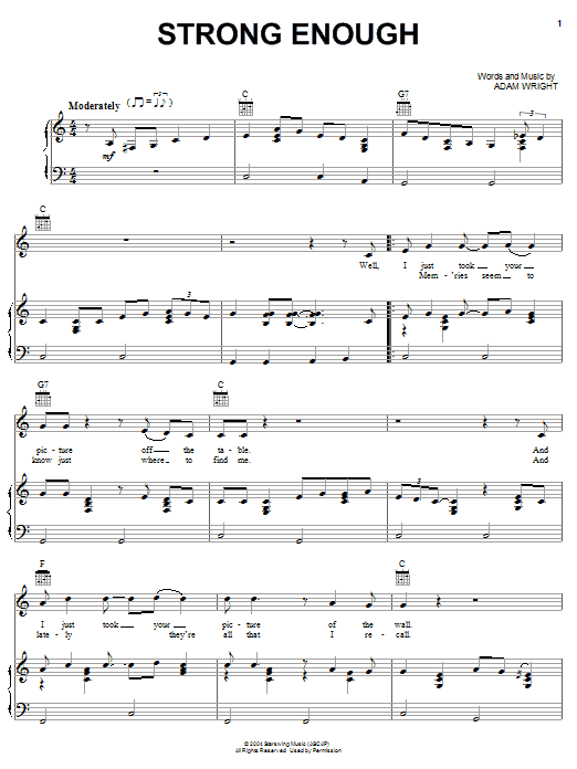 Preview Alan Jackson Strong Enough Pop sheet music, notes and chords for Piano, Vocal & Guitar (Right-Hand Melody), SKU: 62591 Download Alan Jackson Strong Enough sheet music and printable PDF score & Pop music notes