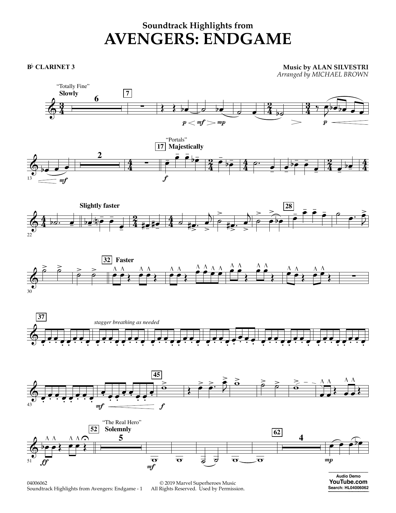 Alan Silvestri Soundtrack Highlights From Avengers Endgame Arr Michael Brown Bb Clarinet 3 Sheet Music Download Printable Film Tv Pdf Concert Band Score Sku 419672 Carry on reading at your own peril! sheet music