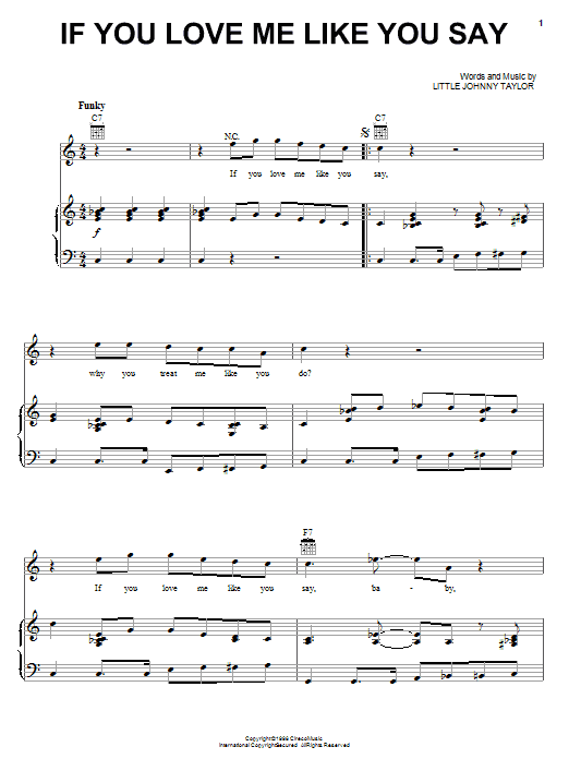 Download Albert Collins If You Love Me Like You Say sheet music and printable PDF score & Pop music notes