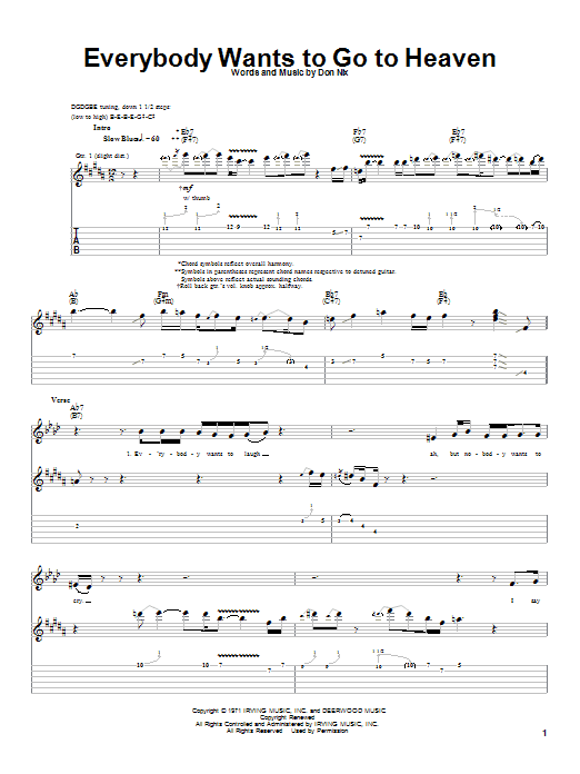Preview Albert King Everybody Wants To Go To Heaven Blues sheet music, notes and chords for Guitar Tab, SKU: 21754 Download Albert King Everybody Wants To Go To Heaven sheet music and printable PDF score & Blues music notes
