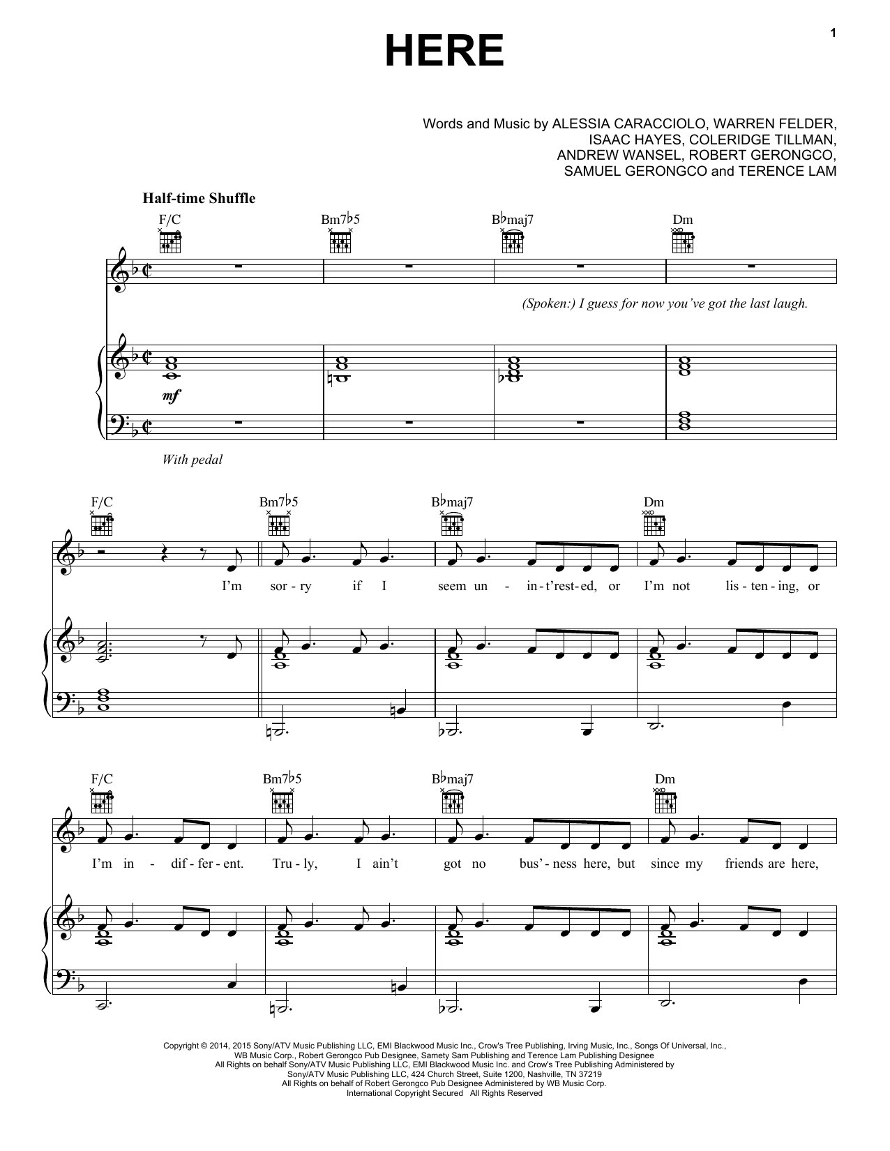 Preview Alessia Cara Here Rock sheet music, notes and chords for Easy Piano, SKU: 164207 sheet music, piano notes, chords, guitar tabs, score, transpose, transcribe, how to play, guide, download, learn, tutorial, progression, song, artist, awards, billboard, mtv, vh1, tour, single, album, release