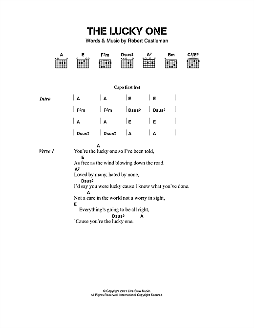 Download Alison Krauss The Lucky One sheet music and printable PDF score & Pop music notes