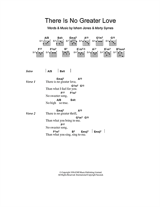 Preview Amy Winehouse There Is No Greater Love Pop sheet music, notes and chords for Lyrics & Chords, SKU: 108394 sheet music, piano notes, chords, guitar tabs, score, transpose, transcribe, how to play, guide, download, learn, tutorial, progression, song, artist, awards, billboard, mtv, vh1, tour, single, album, release