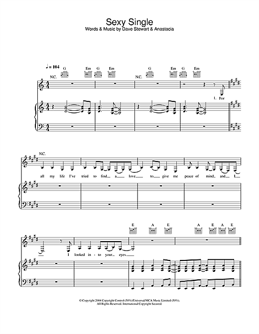 Preview Anastacia Sexy Single R & B sheet music, notes and chords for Piano, Vocal & Guitar, SKU: 28007 sheet music, piano notes, chords, guitar tabs, score, transpose, transcribe, how to play, guide, download, learn, tutorial, progression, song, artist, awards, billboard, mtv, vh1, tour, single, album, release