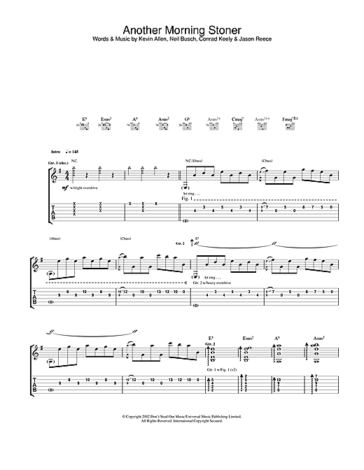 Preview And You Will Know Us By The Trail Of Dead Another Morning Stoner Rock sheet music, notes and chords for Guitar Tab, SKU: 23819 sheet music, piano notes, chords, guitar tabs, score, transpose, transcribe, how to play, guide, download, learn, tutorial, progression, song, artist, awards, billboard, mtv, vh1, tour, single, album, release