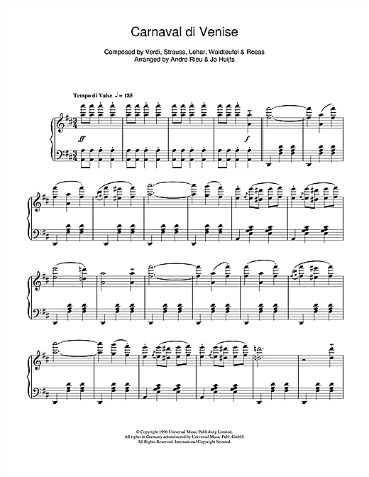 Preview Andre Rieu Carnaval de Venise Classical sheet music, notes and chords for Piano, SKU: 101440 sheet music, piano notes, chords, guitar tabs, score, transpose, transcribe, how to play, guide, download, learn, tutorial, progression, song, artist, awards, billboard, mtv, vh1, tour, single, album, release