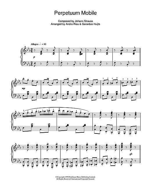 Preview Andre Rieu Perpetuum Mobile Classical sheet music, notes and chords for Piano, SKU: 101437 sheet music, piano notes, chords, guitar tabs, score, transpose, transcribe, how to play, guide, download, learn, tutorial, progression, song, artist, awards, billboard, mtv, vh1, tour, single, album, release
