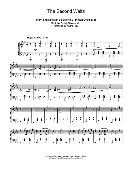 Preview Andre Rieu The Second Waltz Classical sheet music, notes and chords for Piano, SKU: 101416 sheet music, piano notes, chords, guitar tabs, score, transpose, transcribe, how to play, guide, download, learn, tutorial, progression, song, artist, awards, billboard, mtv, vh1, tour, single, album, release