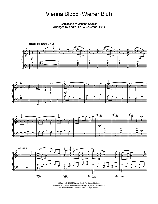 Preview Andre Rieu Vienna Blood Classical sheet music, notes and chords for Piano, SKU: 101406 sheet music, piano notes, chords, guitar tabs, score, transpose, transcribe, how to play, guide, download, learn, tutorial, progression, song, artist, awards, billboard, mtv, vh1, tour, single, album, release