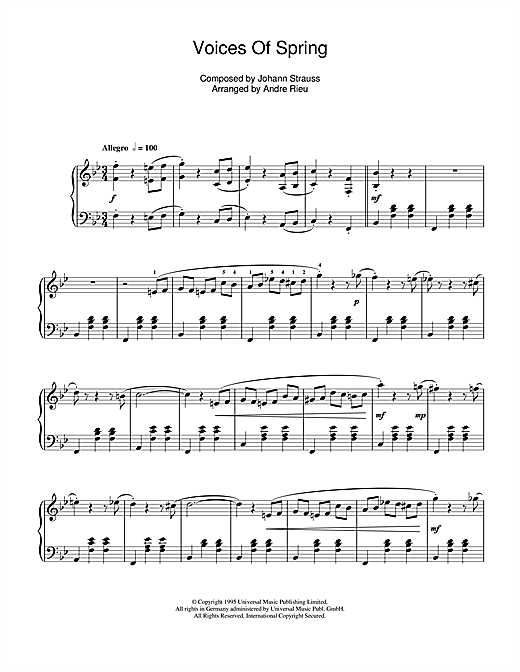 Preview Andre Rieu Voices Of Spring Classical sheet music, notes and chords for Piano, SKU: 101402 sheet music, piano notes, chords, guitar tabs, score, transpose, transcribe, how to play, guide, download, learn, tutorial, progression, song, artist, awards, billboard, mtv, vh1, tour, single, album, release