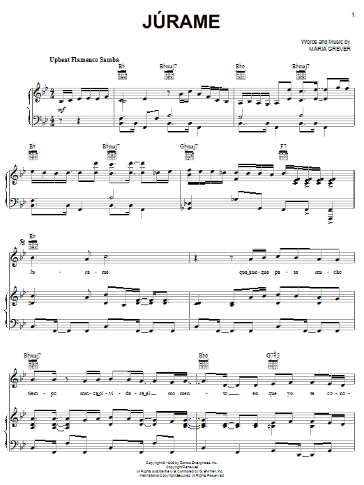 Preview Andrea Bocelli Jurame Classical sheet music, notes and chords for Piano, Vocal & Guitar (Right-Hand Melody), SKU: 62610 sheet music, piano notes, chords, guitar tabs, score, transpose, transcribe, how to play, guide, download, learn, tutorial, progression, song, artist, awards, billboard, mtv, vh1, tour, single, album, release
