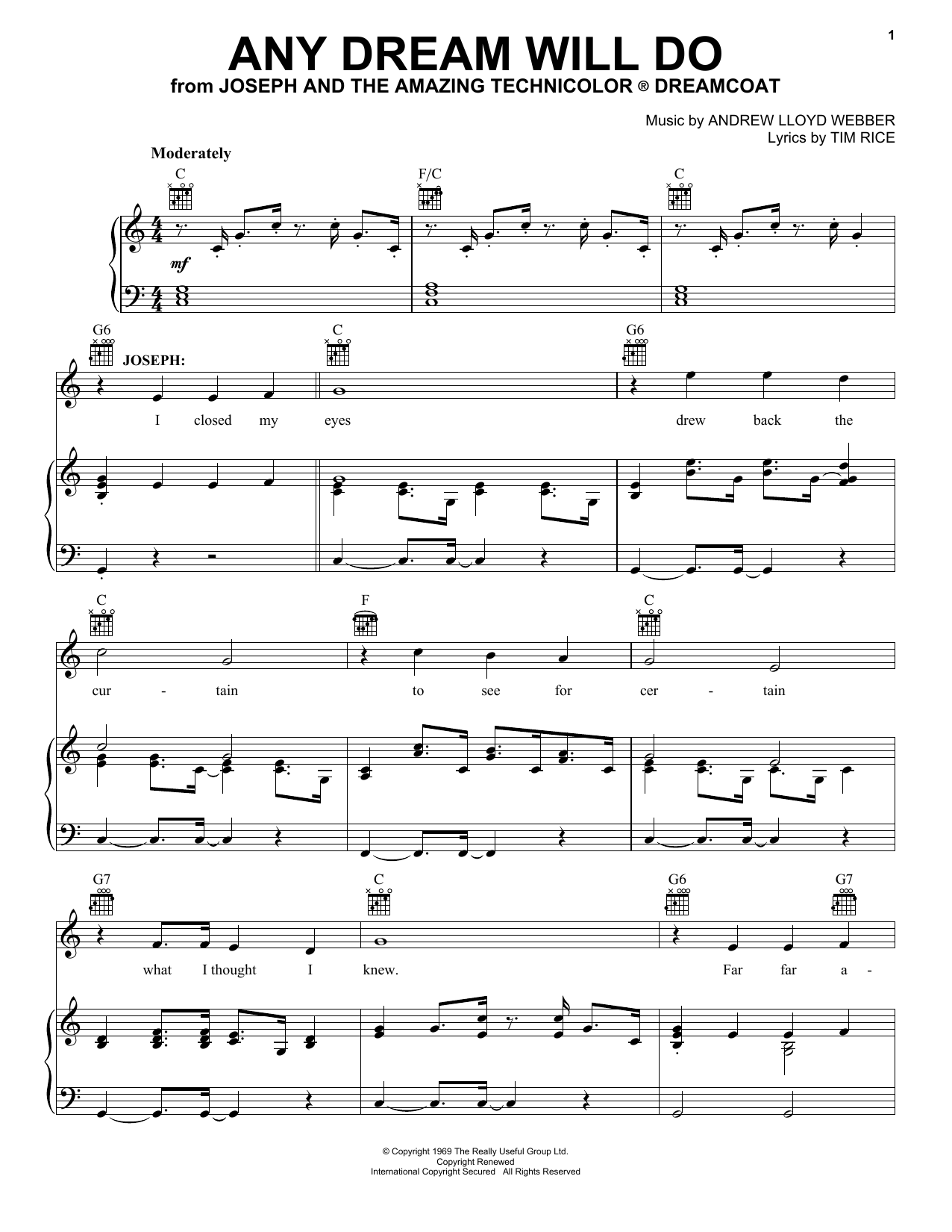 Andrew Lloyd Webber Any Dream Will Do Sheet Music Download Printable Musical Show Pdf Cello Duet Score Sku 254759