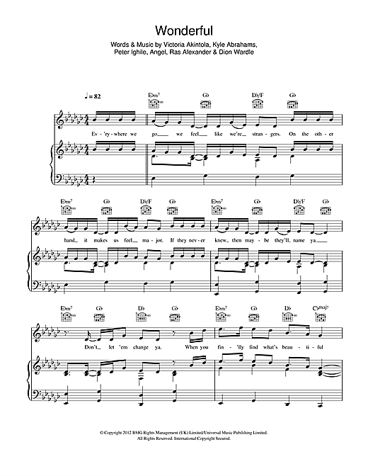 Preview Angel Wonderful R & B sheet music, notes and chords for Piano, Vocal & Guitar (Right-Hand Melody), SKU: 114738 sheet music, piano notes, chords, guitar tabs, score, transpose, transcribe, how to play, guide, download, learn, tutorial, progression, song, artist, awards, billboard, mtv, vh1, tour, single, album, release