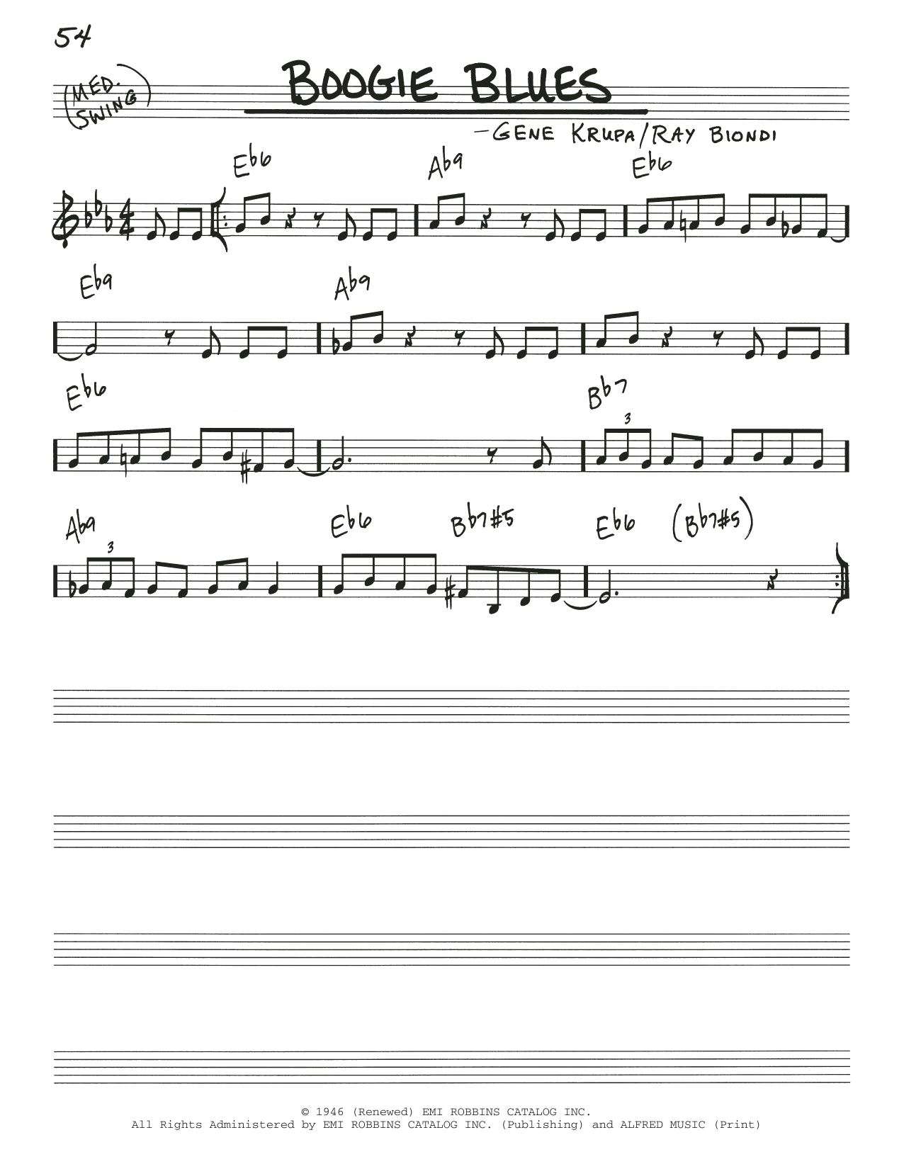 Download Anita O'Day Boogie Blues sheet music and printable PDF score & Jazz music notes