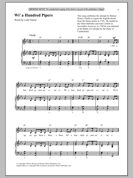 Preview Anonymous Wi A Hundred Pipers Unclassified sheet music, notes and chords for Piano, SKU: 90008 sheet music, piano notes, chords, guitar tabs, score, transpose, transcribe, how to play, guide, download, learn, tutorial, progression, song, artist, awards, billboard, mtv, vh1, tour, single, album, release