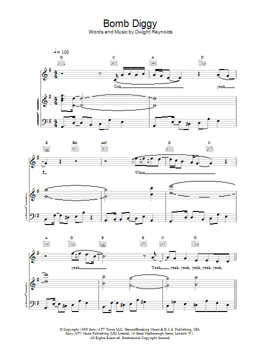 Preview Another Level Bomb Diggy Pop sheet music, notes and chords for Piano, Vocal & Guitar, SKU: 13907 Download Another Level Bomb Diggy sheet music and printable PDF score & Pop music notes