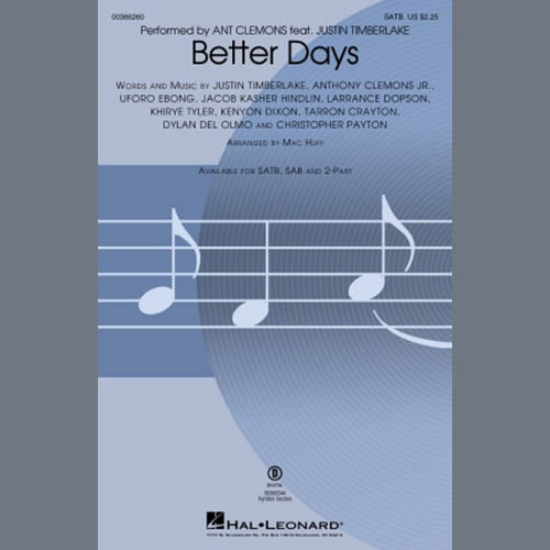 Ant Clemons feat. Justin Timberlake Better Days (arr. Mac Huff) profile image