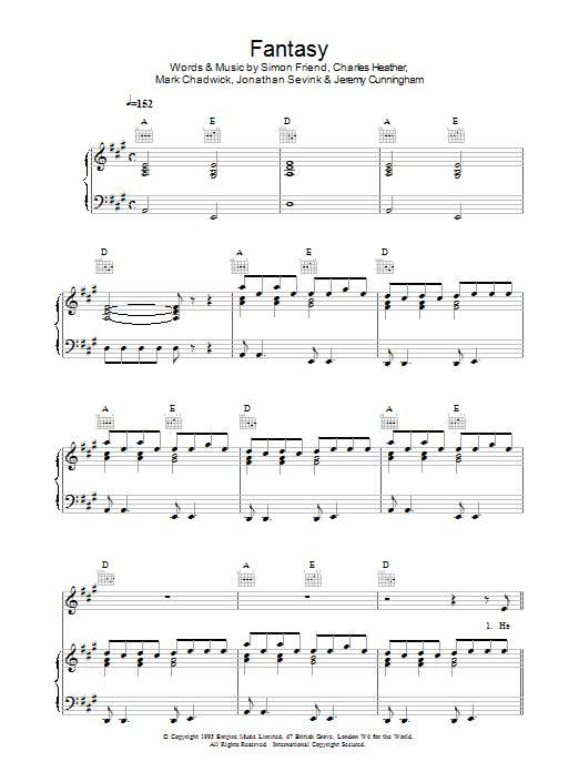 Preview Appleton Fantasy Pop sheet music, notes and chords for Piano, Vocal & Guitar, SKU: 21691 Download Appleton Fantasy sheet music and printable PDF score & Pop music notes