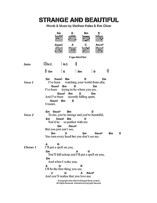 Download Aqualung Strange And Beautiful sheet music and printable PDF score & Rock music notes