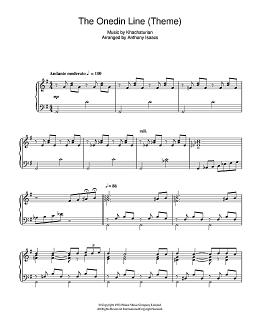Preview Aram Khachaturian The Onedin Line (Theme) Film and TV sheet music, notes and chords for Piano, SKU: 107392 sheet music, piano notes, chords, guitar tabs, score, transpose, transcribe, how to play, guide, download, learn, tutorial, progression, song, artist, awards, billboard, mtv, vh1, tour, single, album, release