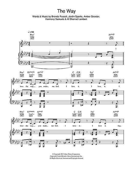 Preview Ariana Grande The Way Pop sheet music, notes and chords for Piano, Vocal & Guitar (Right-Hand Melody), SKU: 116017 sheet music, piano notes, chords, guitar tabs, score, transpose, transcribe, how to play, guide, download, learn, tutorial, progression, song, artist, awards, billboard, mtv, vh1, tour, single, album, release