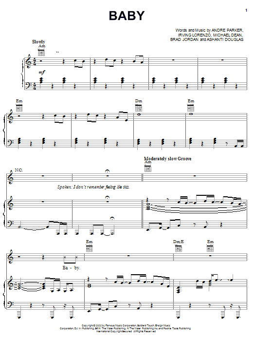 Preview Ashanti Baby Pop sheet music, notes and chords for Piano, Vocal & Guitar (Right-Hand Melody), SKU: 21254 sheet music, piano notes, chords, guitar tabs, score, transpose, transcribe, how to play, guide, download, learn, tutorial, progression, song, artist, awards, billboard, mtv, vh1, tour, single, album, release