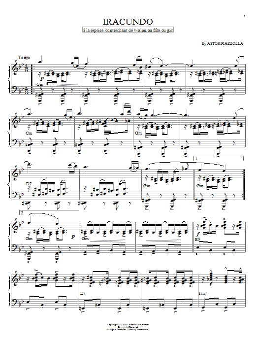 Preview Astor Piazzolla Iracundo Jazz sheet music, notes and chords for Piano, SKU: 58821 sheet music, piano notes, chords, guitar tabs, score, transpose, transcribe, how to play, guide, download, learn, tutorial, progression, song, artist, awards, billboard, mtv, vh1, tour, single, album, release