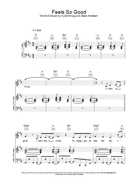 Preview Atomic Kitten Feels So Good Pop sheet music, notes and chords for Piano, Vocal & Guitar, SKU: 21805 Download Atomic Kitten Feels So Good sheet music and printable PDF score & Pop music notes