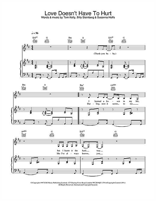 Preview Atomic Kitten Love Doesn't Have To Hurt Pop sheet music, notes and chords for Piano, Vocal & Guitar, SKU: 21807 sheet music, piano notes, chords, guitar tabs, score, transpose, transcribe, how to play, guide, download, learn, tutorial, progression, song, artist, awards, billboard, mtv, vh1, tour, single, album, release